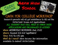 Cash for College Flyer